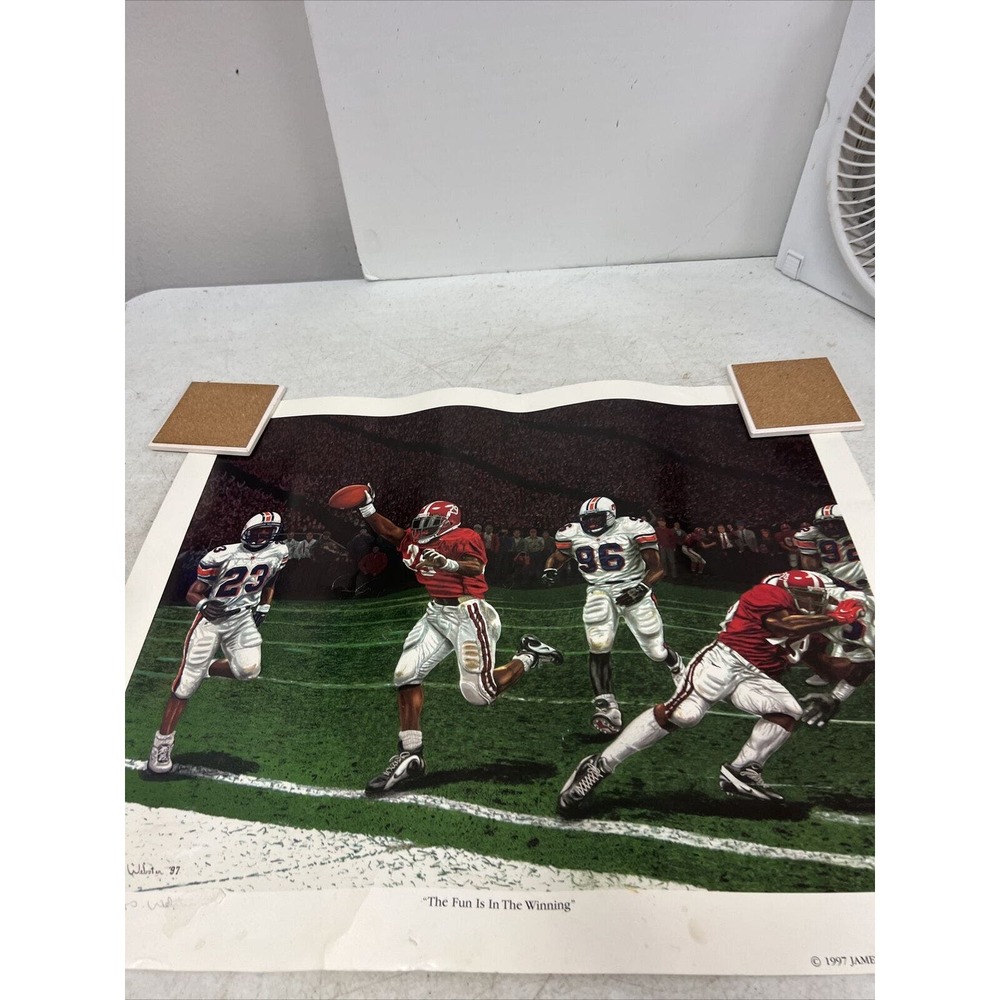 1997 Alabama Crimson Tide Iron Bowl Win Over Auburn Tigers James Webster Print